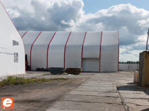 замена тента ангара